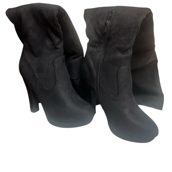 NWT Dream Pair Highplat Black Chunky thigh High Over the Knee Women's Boots 6 - Picture 9 of 12